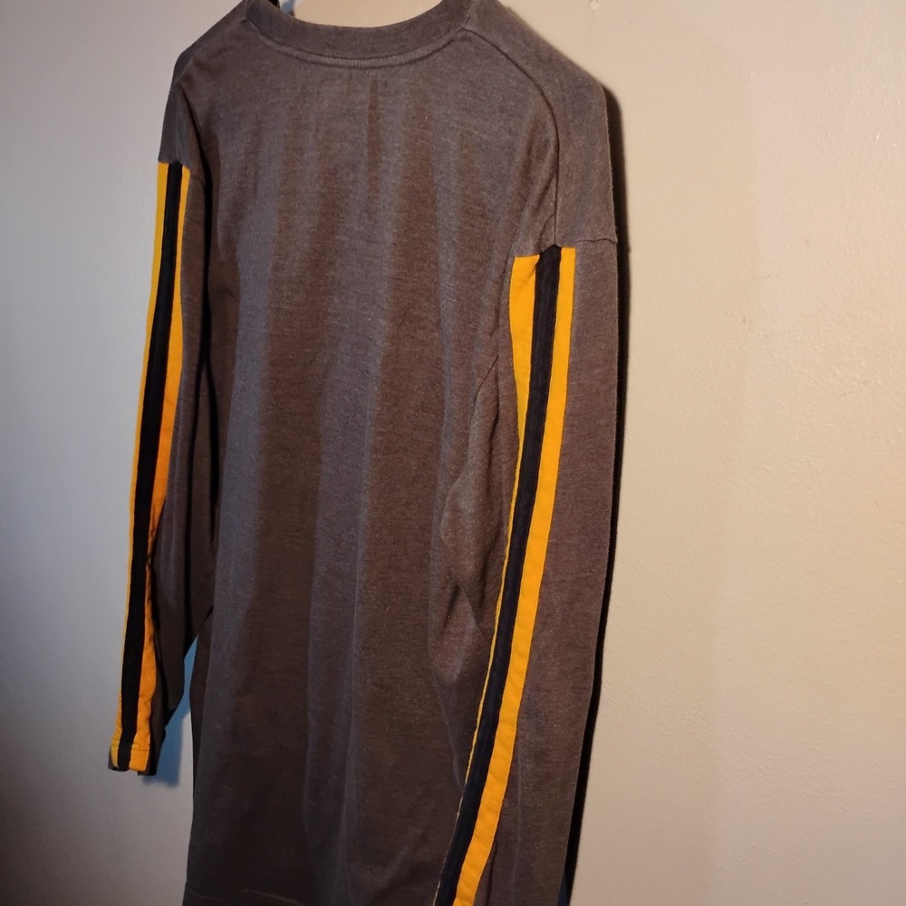 Pittsburgh Steelers NFL Apparel Long Sleeve Logo Sewn Stripe Sleeves Mens Large - Picture 15 of 16